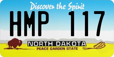 ND license plate HMP117