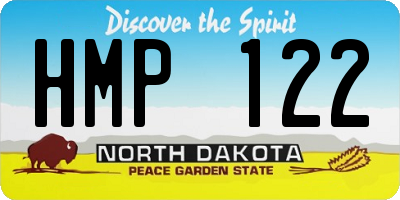 ND license plate HMP122