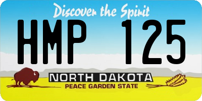 ND license plate HMP125