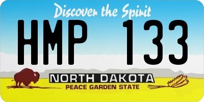 ND license plate HMP133
