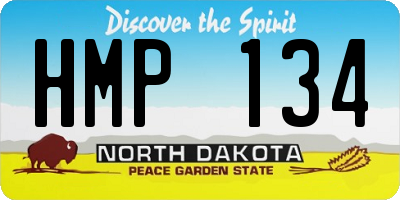 ND license plate HMP134
