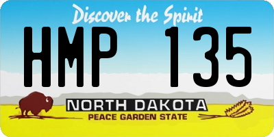 ND license plate HMP135