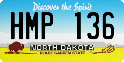 ND license plate HMP136