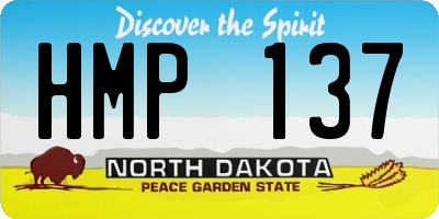 ND license plate HMP137