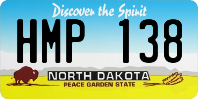 ND license plate HMP138