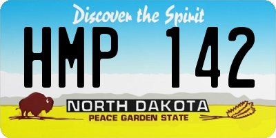 ND license plate HMP142
