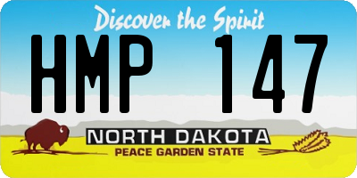 ND license plate HMP147