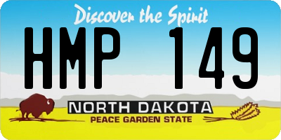ND license plate HMP149