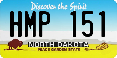 ND license plate HMP151