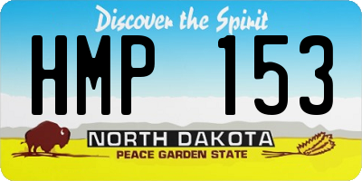 ND license plate HMP153
