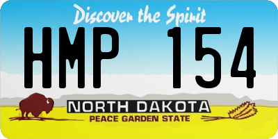ND license plate HMP154