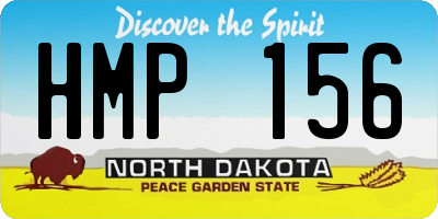 ND license plate HMP156