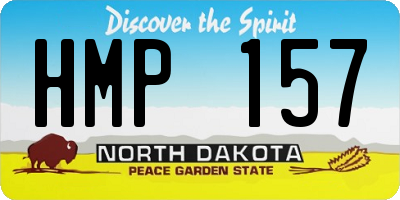 ND license plate HMP157
