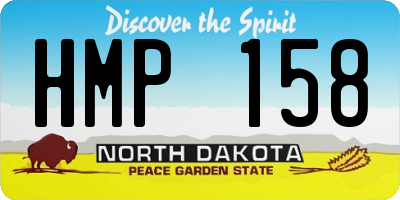 ND license plate HMP158