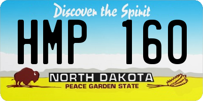 ND license plate HMP160