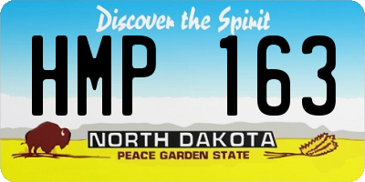 ND license plate HMP163