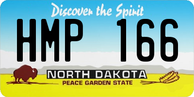 ND license plate HMP166