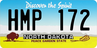 ND license plate HMP172