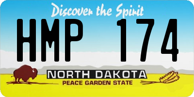 ND license plate HMP174