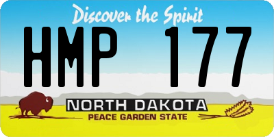ND license plate HMP177