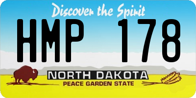 ND license plate HMP178