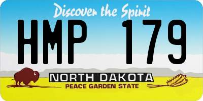 ND license plate HMP179