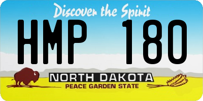 ND license plate HMP180