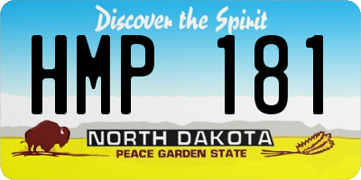 ND license plate HMP181