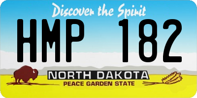 ND license plate HMP182
