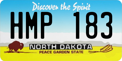 ND license plate HMP183