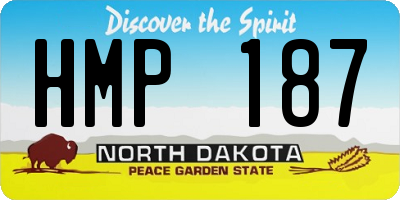 ND license plate HMP187