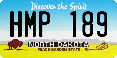 ND license plate HMP189