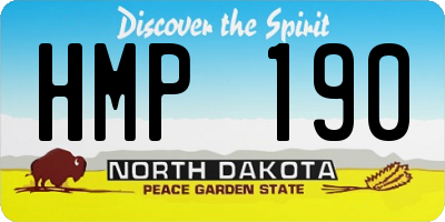 ND license plate HMP190