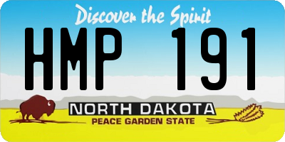 ND license plate HMP191