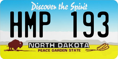 ND license plate HMP193