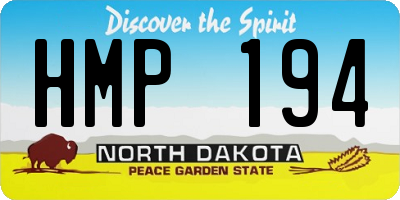 ND license plate HMP194