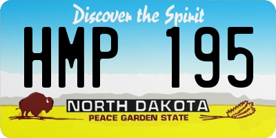 ND license plate HMP195