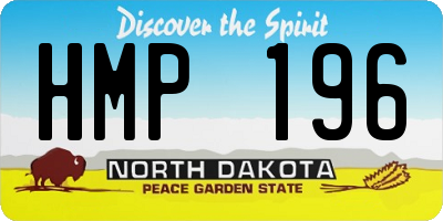 ND license plate HMP196
