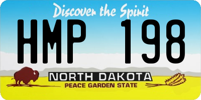 ND license plate HMP198