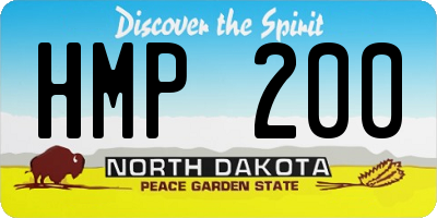 ND license plate HMP200