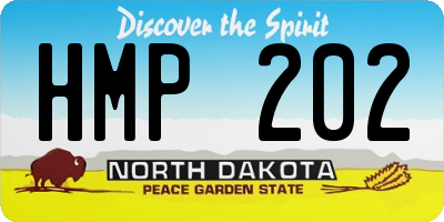 ND license plate HMP202