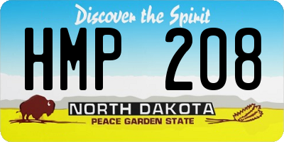 ND license plate HMP208
