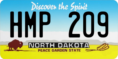 ND license plate HMP209