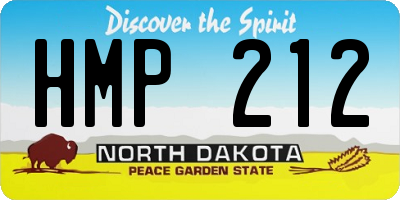 ND license plate HMP212
