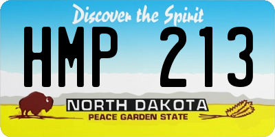 ND license plate HMP213