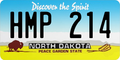ND license plate HMP214