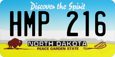 ND license plate HMP216