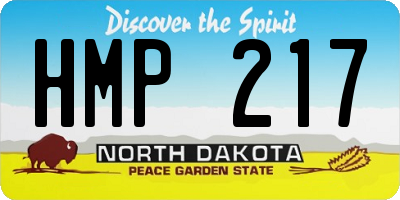 ND license plate HMP217