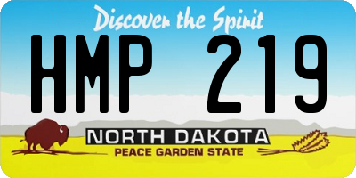 ND license plate HMP219