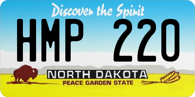 ND license plate HMP220